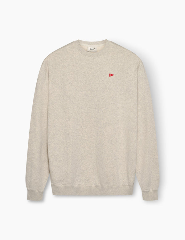 forét FLAG SWEATSHIRT - SNOW MELANGE