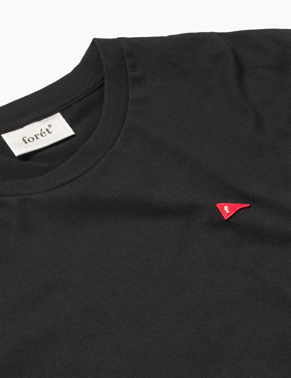 Forét FLAG T-SHIRT - BLACK
