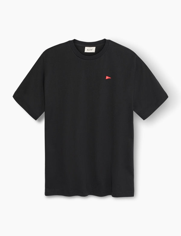 forét FLAG T-SHIRT - BLACK