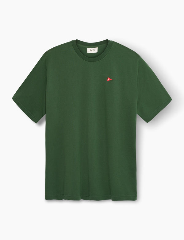 forét FLAG T-SHIRT - DARK GREEN
