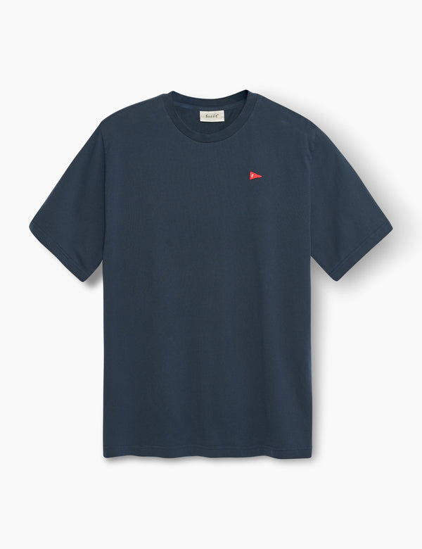 forét FLAG T-SHIRT - NAVY