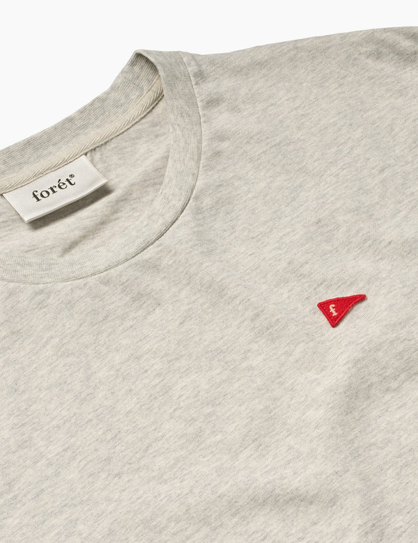 Forét FLAG T-SHIRT - SNOW MELANGE