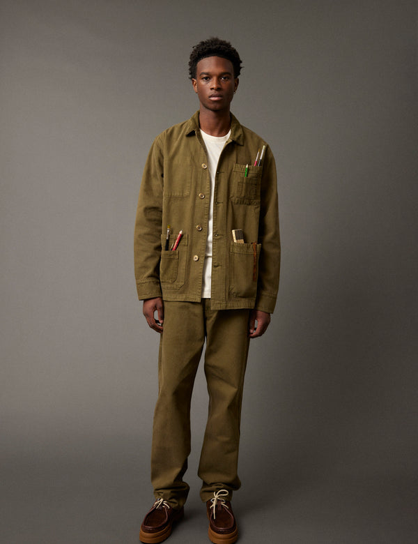 Forét FORÉT X KLEMAN OVERSHIRT - ARMY