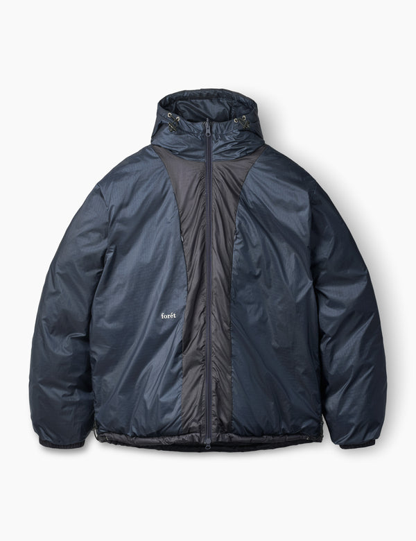 Forét GRAIN REVERSIBLE PUFFER JACKET - NAVY