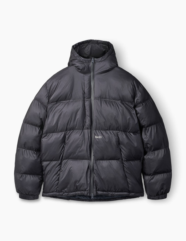 forét GRAIN REVERSIBLE PUFFER JACKET - NAVY