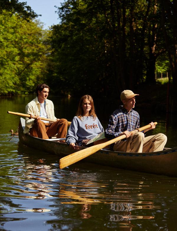 Forét GRIP CHECK SHIRT - NAVY CHECK