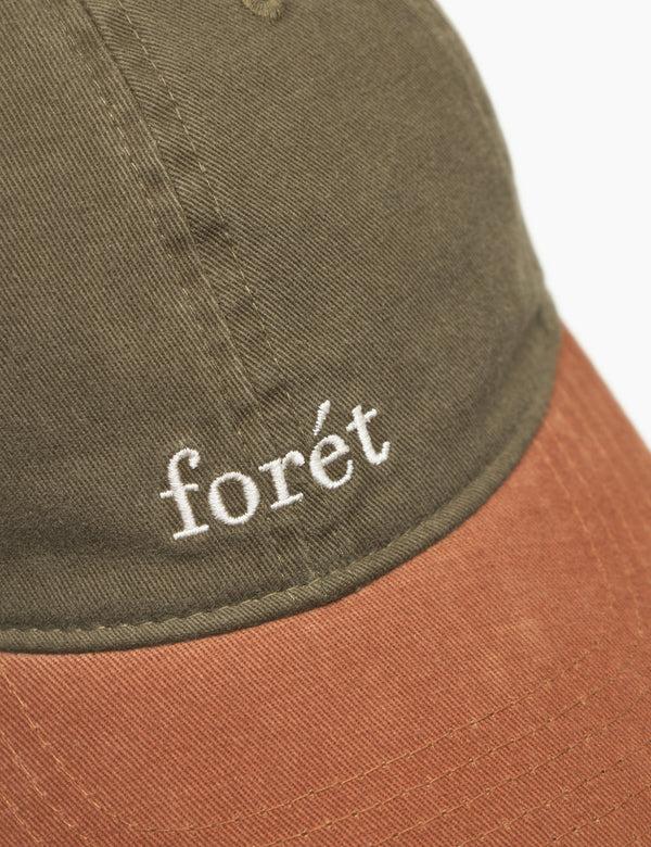 Forét HAWK WASHED 2-TONE CAP - ARMY/BROWN