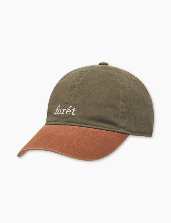 forét HAWK WASHED 2-TONE CAP - ARMY/BROWN