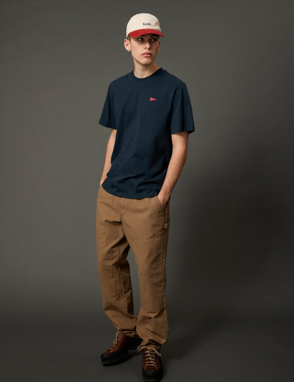 Forét HAWK WASHED 2-TONE CAP - CLOUD/RED