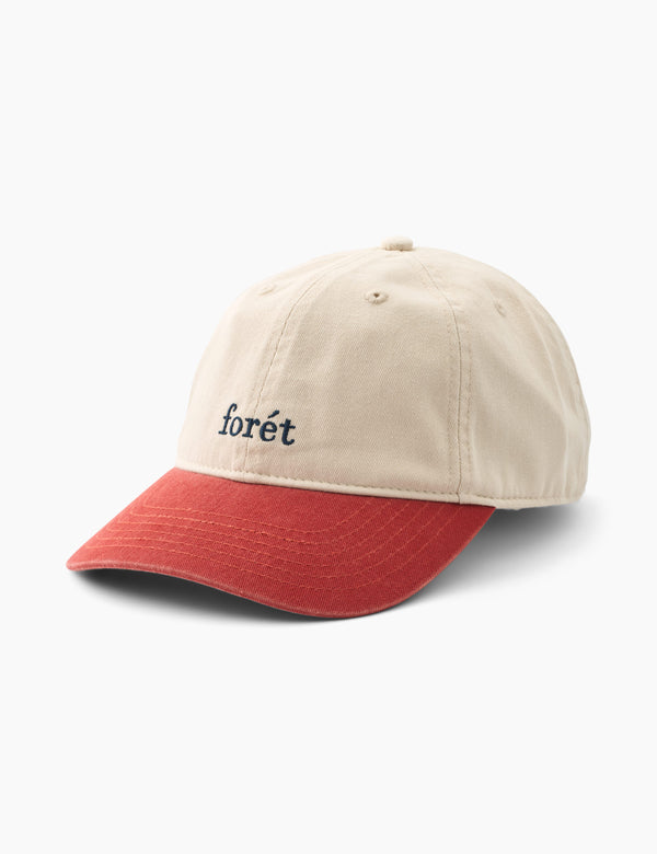 forét HAWK WASHED 2-TONE CAP - CLOUD/RED