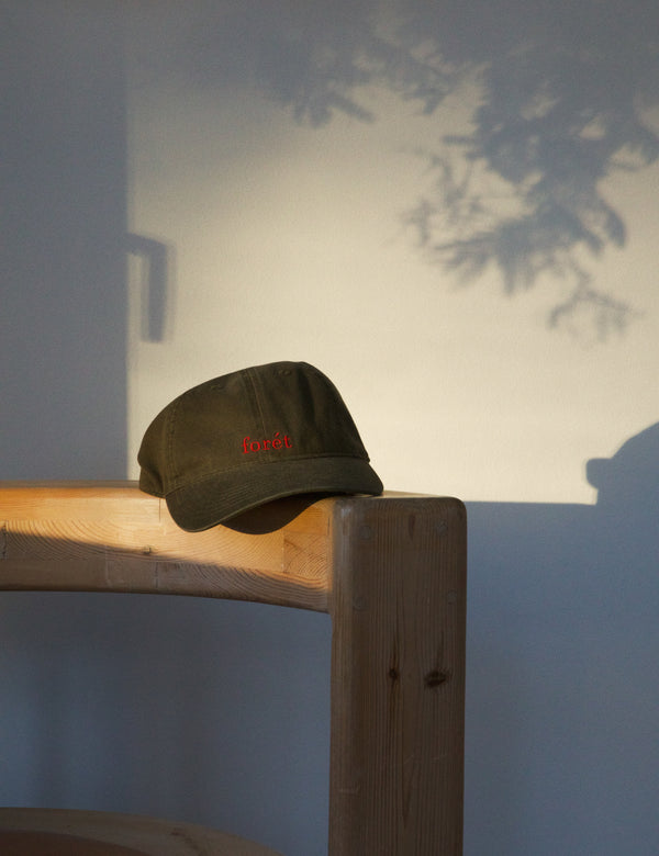 Forét HAWK WASHED CAP - ARMY/RED