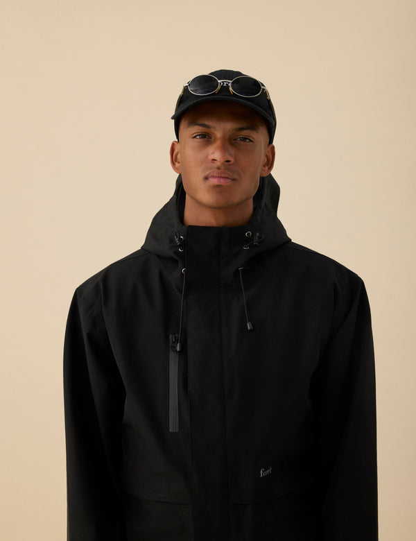 Forét HAWK WASHED CAP - BLACK