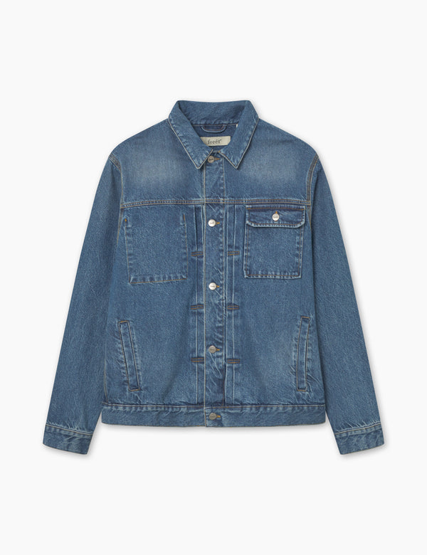 forét HAZY DENIM JACKET - VINTAGE BLUE