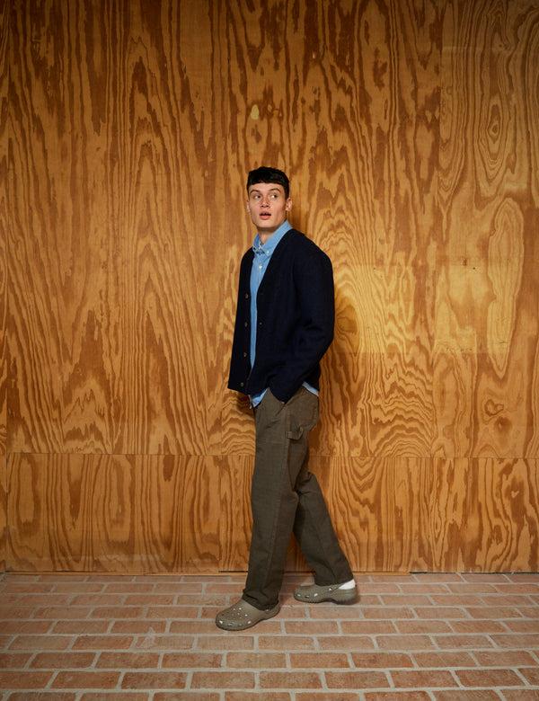 Forét HILL WOOL CARDIGAN - NAVY