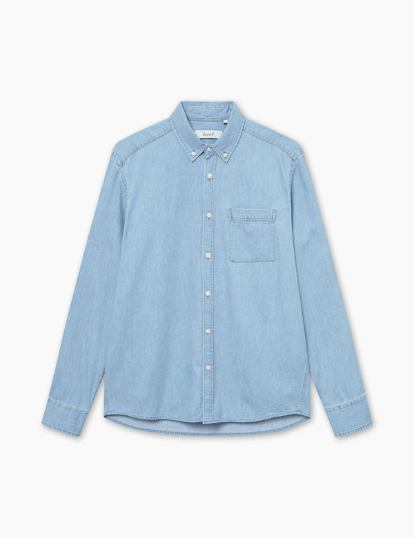 forét HORNET CHAMBRAY SHIRT - LIGHT CHAMBRAY