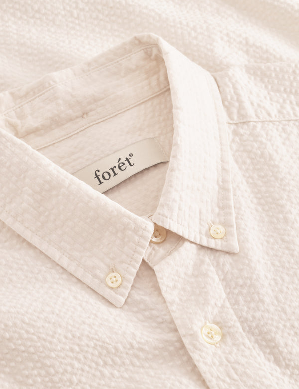 Forét HORNET SEERSUCKER SHIRT - CLOUD