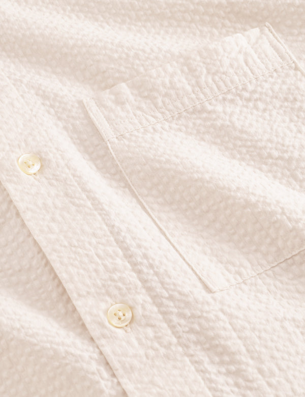 Forét HORNET SEERSUCKER SHIRT - CLOUD
