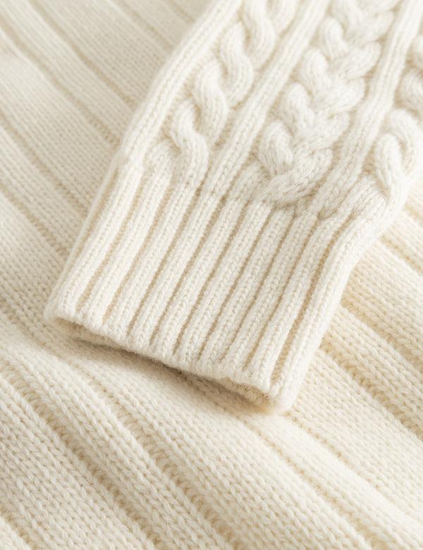 Forét HYBRID CABLE CARDIGAN - CLOUD