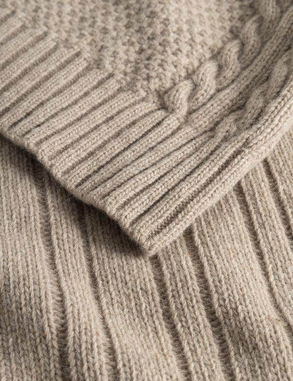 Forét HYBRID CABLE KNIT - KHAKI
