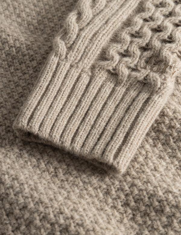 Forét HYBRID CABLE KNIT - KHAKI