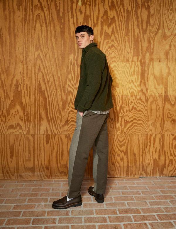 Forét IVY WOOL OVERSHIRT - DARK MOSS