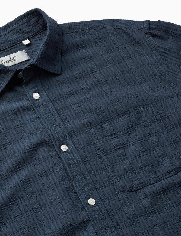 Forét JUNO STRUCTURED SHIRT - NAVY