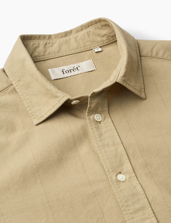 Forét JUPITER JUMBO RIPSTOP SHIRT - KHAKI