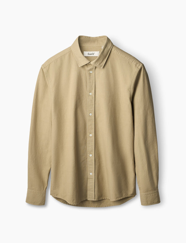 forét JUPITER JUMBO RIPSTOP SHIRT - KHAKI