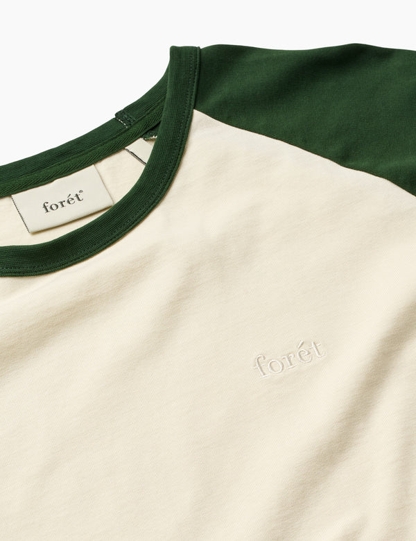 Forét LAKE LONGSLEEVE - CLOUD/DARK GREEN