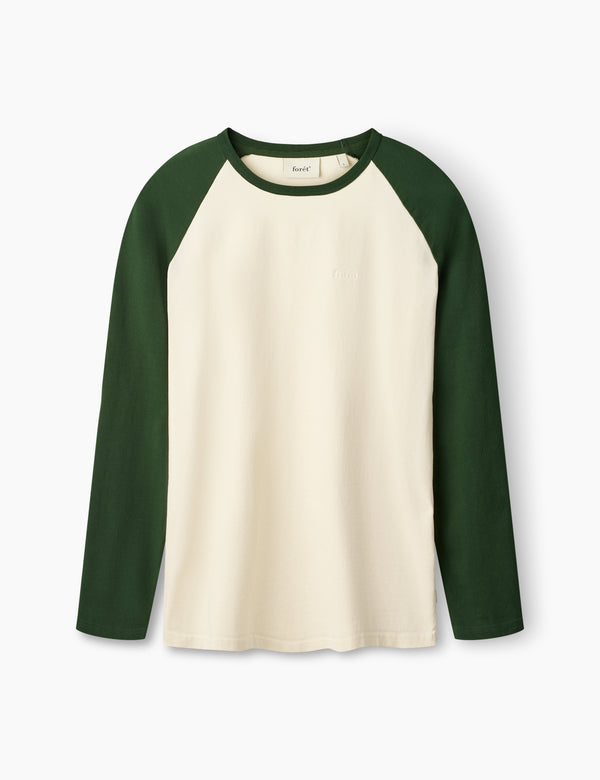 forét LAKE LONGSLEEVE - CLOUD/DARK GREEN