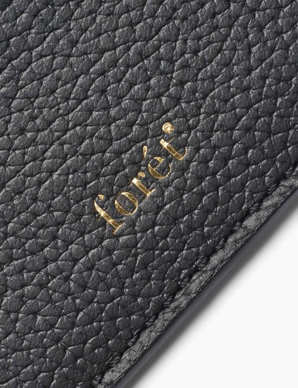 Forét LEATHER CARDHOLDER - BLACK