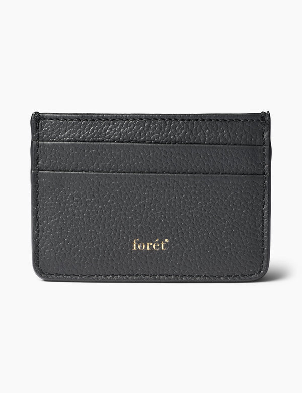 forét LEATHER CARDHOLDER - BLACK