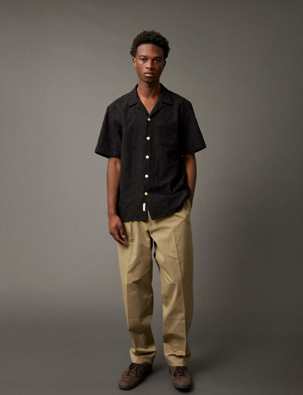 Forét LEO PAISLEY SHIRT - BLACK