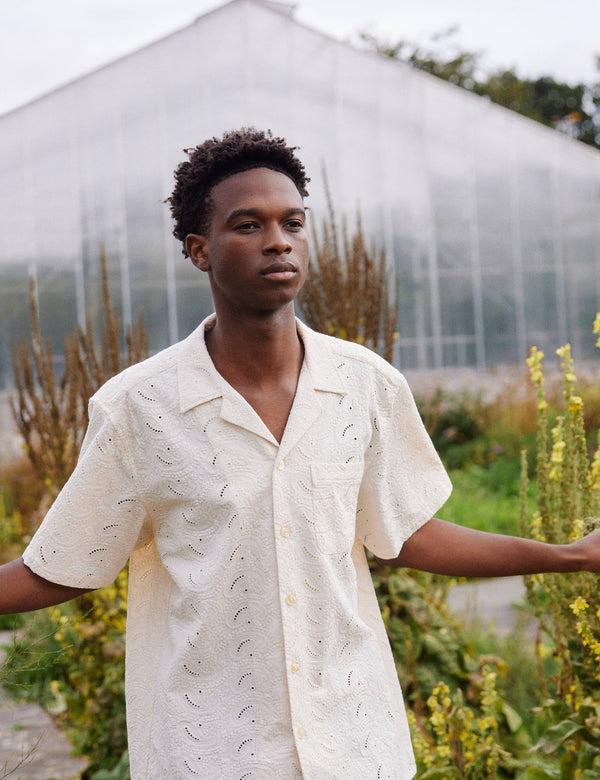 Forét LEO PAISLEY SHIRT - CLOUD