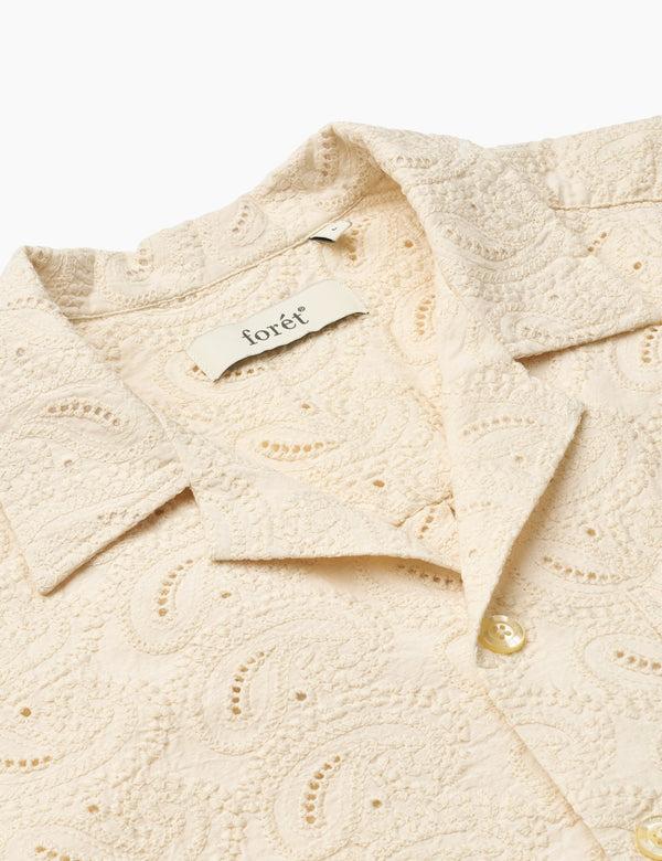Forét LEO PAISLEY SHIRT - CLOUD