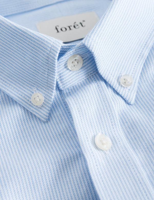 Forét LIFE SHIRT - WHITE/LIGHT BLUE