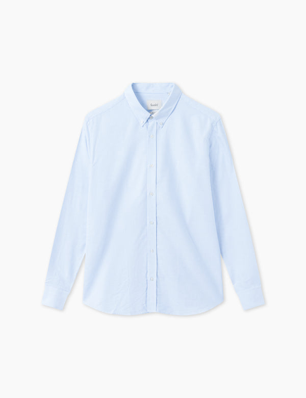forét LIFE SHIRT - WHITE/LIGHT BLUE