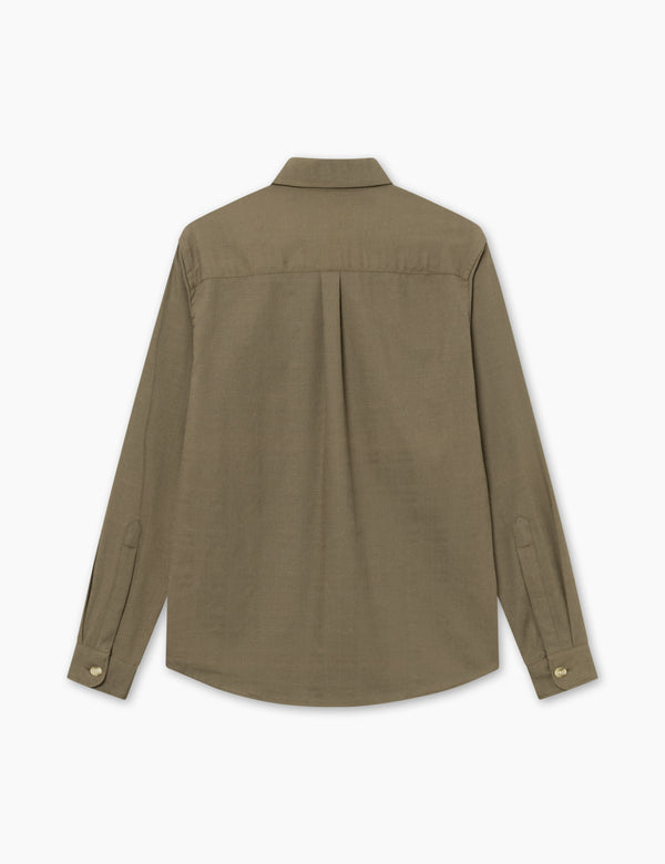 Forét MAP JACQUARD SHIRT - ARMY