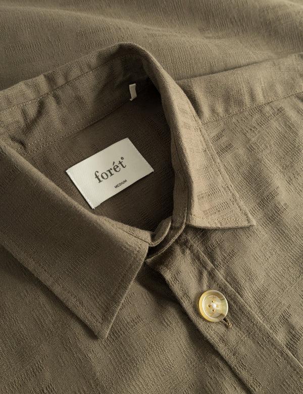 Forét MAP JACQUARD SHIRT - ARMY