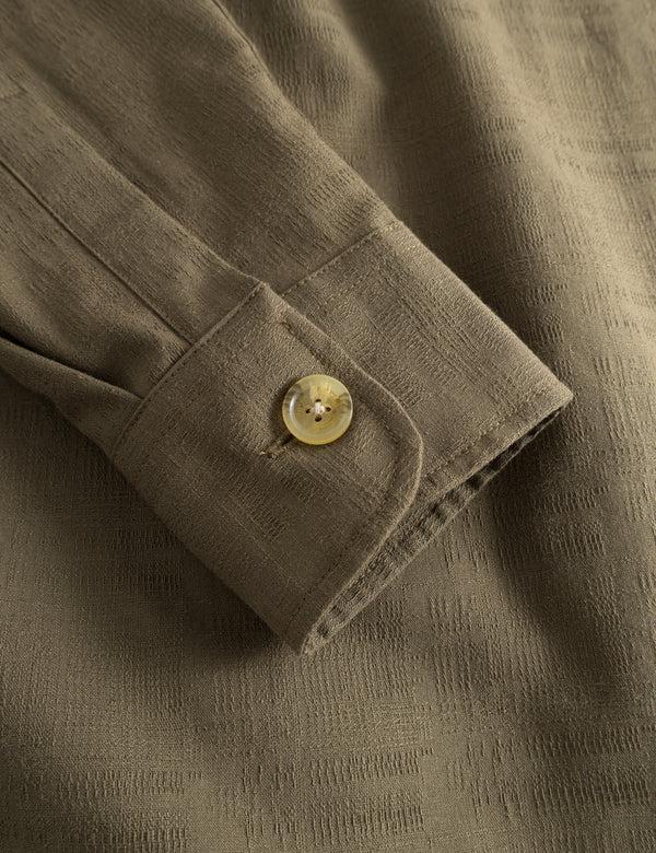 Forét MAP JACQUARD SHIRT - ARMY