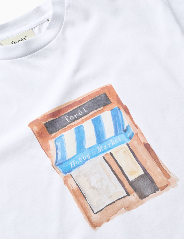 Forét MARKET T-SHIRT - WHITE