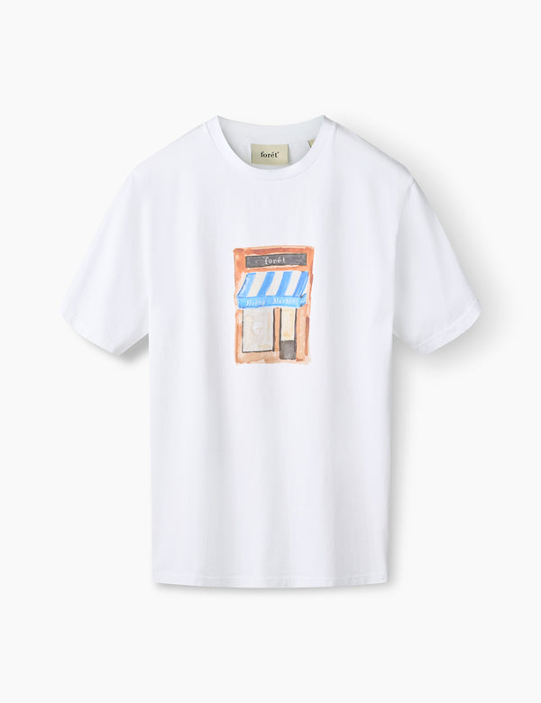 forét MARKET T-SHIRT - WHITE