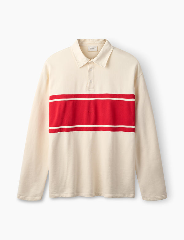 forét MATCH RUGBY SWEATSHIRT - CLOUD/RED