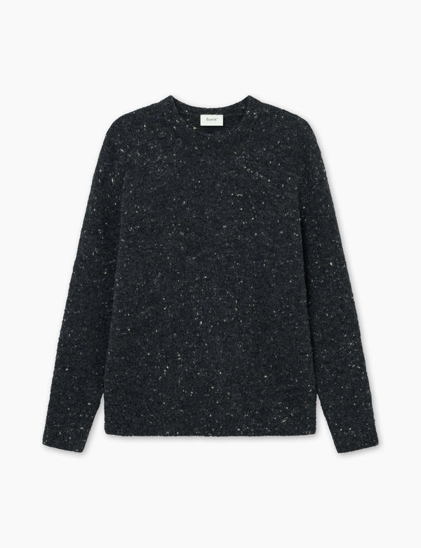 forét MOSS MERINO KNIT - DARK GREY MÉLANGE