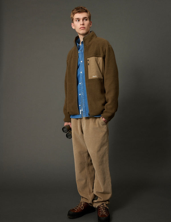 Forét MOUNTAIN FLEECE JACKET - ARMY