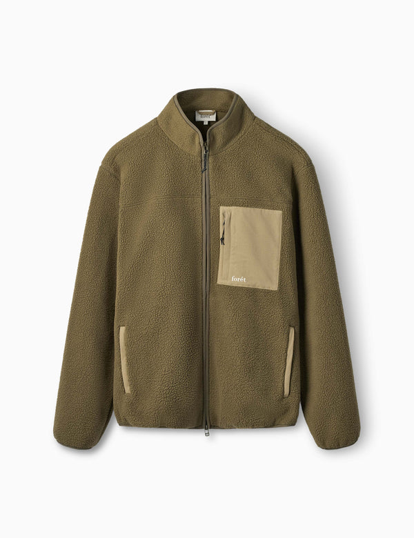 forét MOUNTAIN FLEECE JACKET - ARMY