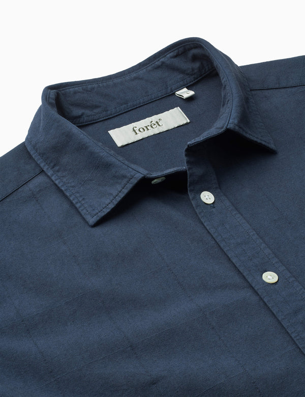 Forét NEPTUNE JUMBO RIPSTOP SHIRT - NAVY