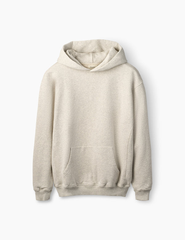 forét NOON HOODIE - SNOW MELANGE
