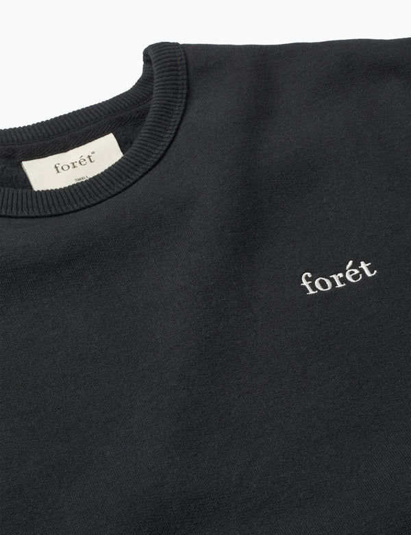 Forét NOON SWEATSHIRT - BLACK