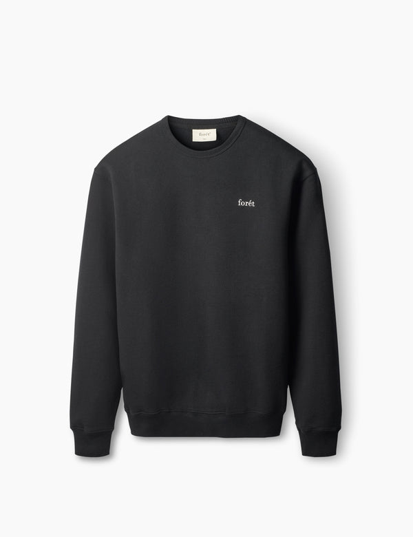 forét NOON SWEATSHIRT - BLACK
